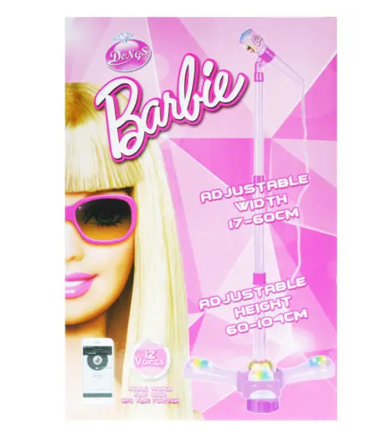 Мікрофон Модниця DS-001-1J на підставці музичний зі світлом в коробці 21х7х31 см