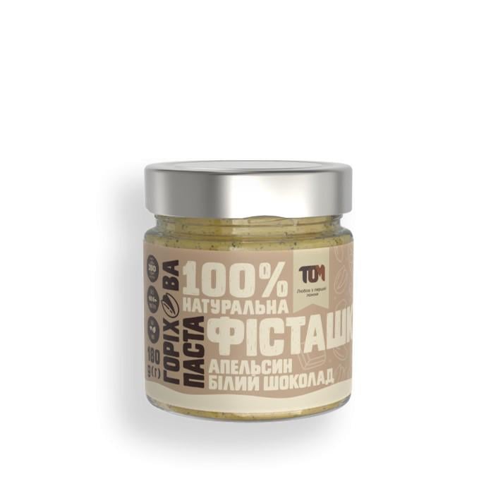 Фисташковая паста ТОМ с апельсиновой цедрой и белым шоколадом 180 г