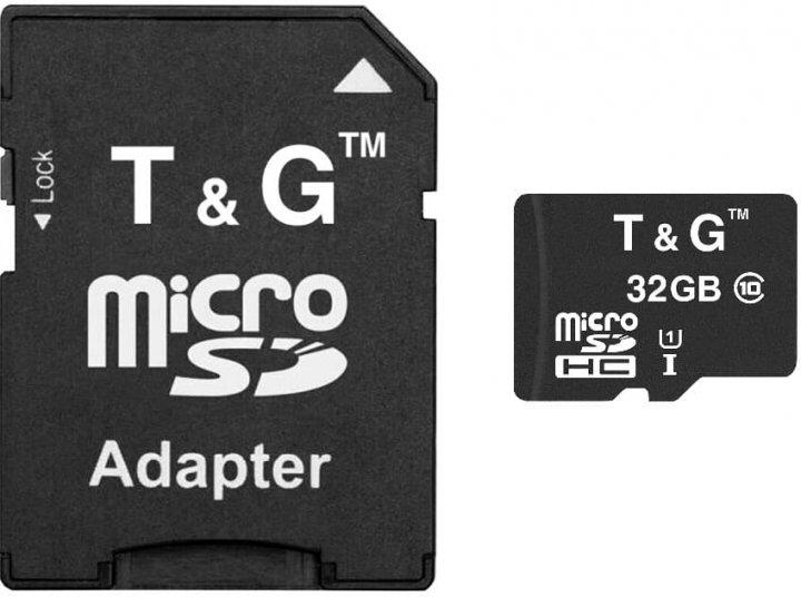 Карта пам'яті MicroSDHC 32GB UHS-I U3 Class 10 T & G и SD-adapter (7-TG-32GBSD10U1-01)