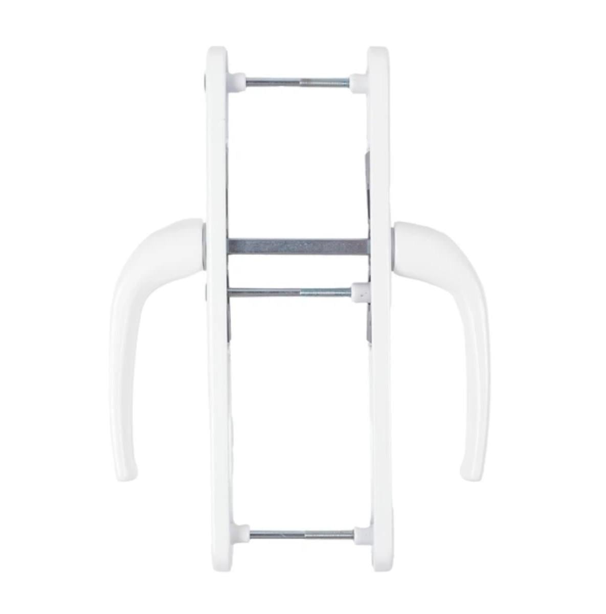 Ручка нажимная на планке для металлопластиковых дверей Imat Falcon с пружиной 3 винта 92х216х28х250 мм Белый (F.2892.YY.216.9016)