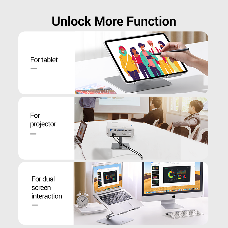 Підставка для ноутбуку UGREEN металева складана алюмінієва Чорний (90841) - фото 15