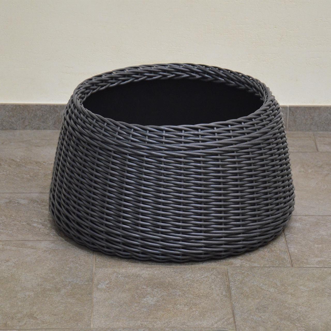 Подставка-юбка под елку плетеная из искусственного ротанга/ручной работы M Графитовый (23115858) - фото 8