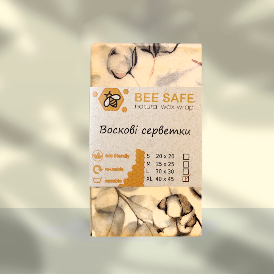 Салфетка восковая для хранения продуктов Beesafe Хлопок многоразовый XL (23164010) Салфетка восковая для хранения продуктов Beesafe Хлопок многоразовый XL (23164010)