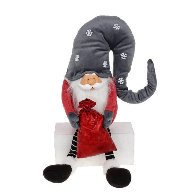 Фигурка мягкая новогодняя Flora Сидячий Гном 45 см (12513)