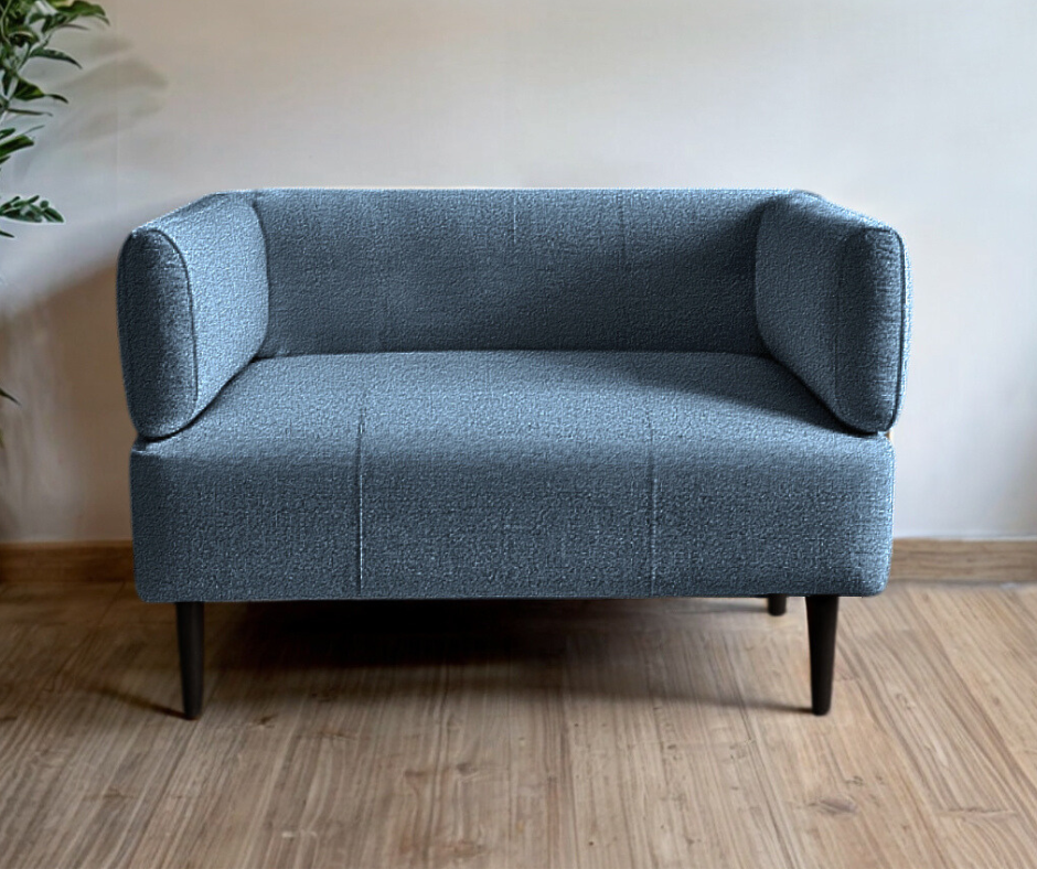 Крісло офісне ТОБІ ШО Бенно-1 Alpaca з підлокітниками та конусною ногою букле 1000х720х750 мм Пиловий блакитний/82 - фото 1