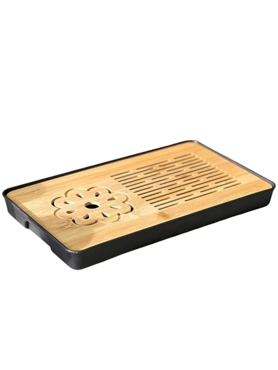 Таця-чабань для чайної церемонії Ченду з квіткою 31,5х19,2х3,5 см Чорний (OS-TT2523) Таця-чабань для чайної церемонії Ченду з квіткою 31,5х19,2х3,5 см Чорний (OS-TT2523)