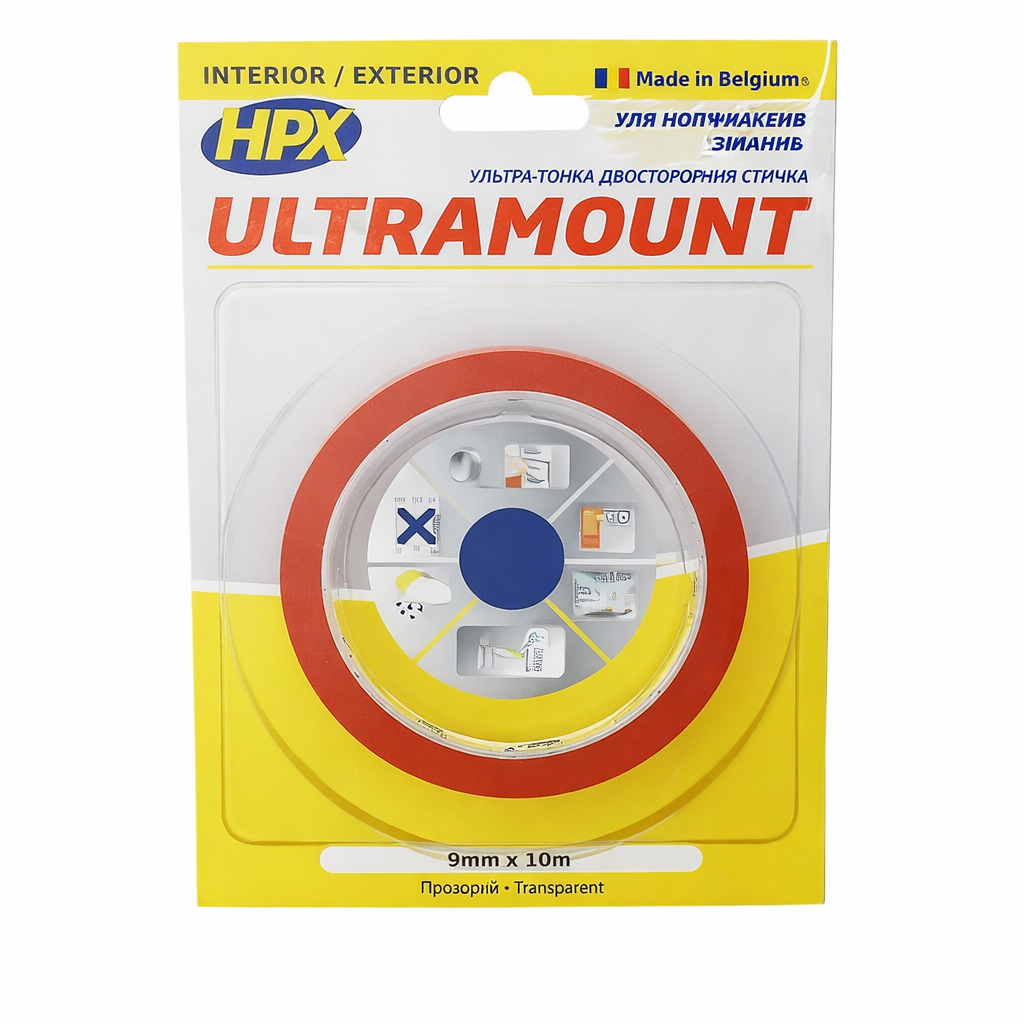 Лента двухсторонняя HPX UM0610 ULTRA MOUNT устойчива к влаге и ультрафиолету 6 мм 10 м Красный (9825fa93)