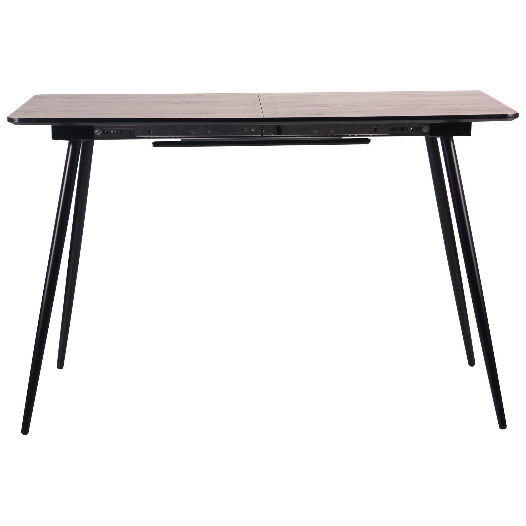 Обідній стіл AMF Orlando 760х1200+400х800 розкладний Чорний/Дуб шервуд - фото 3 Обідній стіл AMF Orlando 760х1200+400х800 розкладний Чорний/Дуб шервуд - фото 3