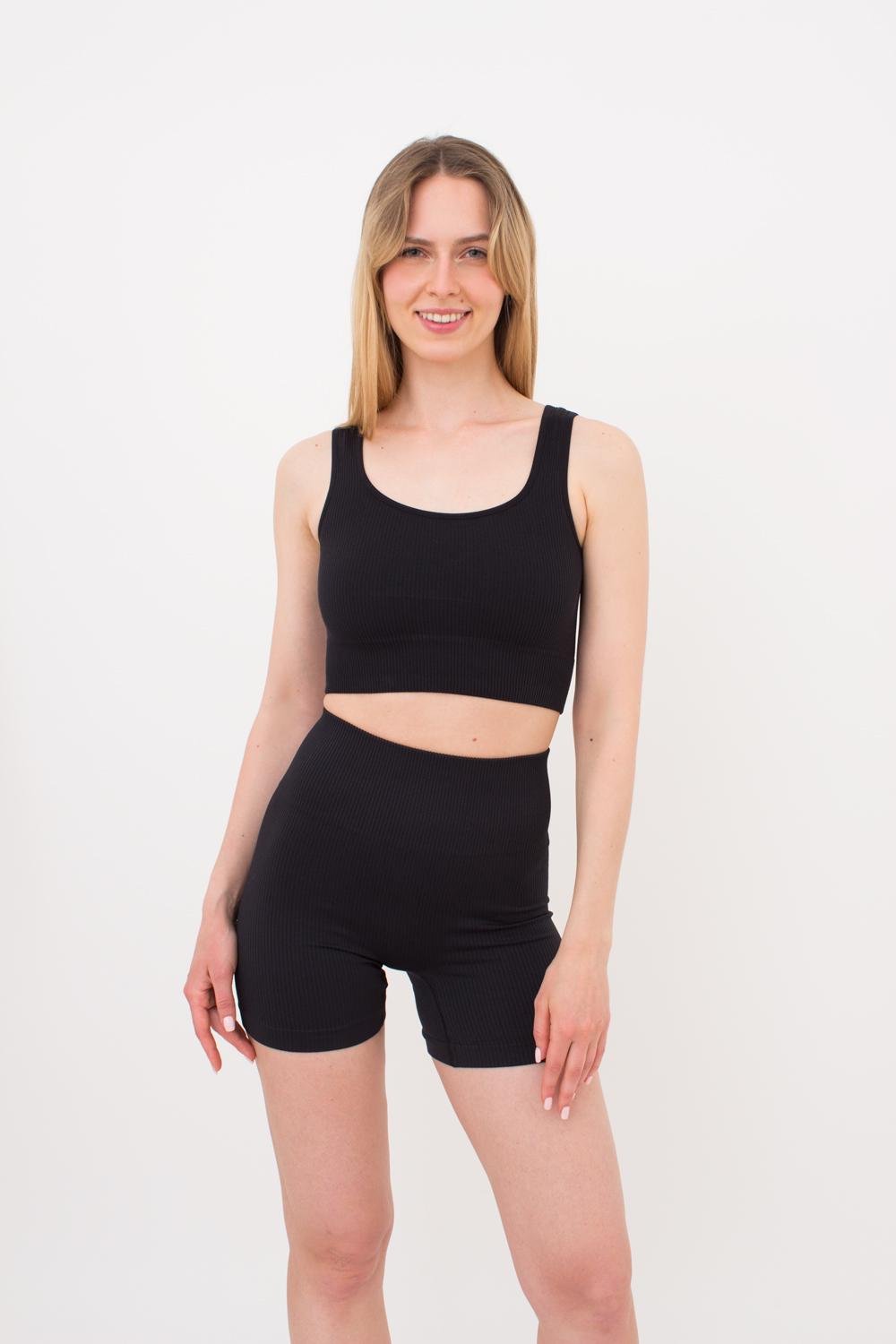 Шорты женские бесшовные Giulia SHORTS RIB SHAPE L/XL Black (27513214) - фото 4