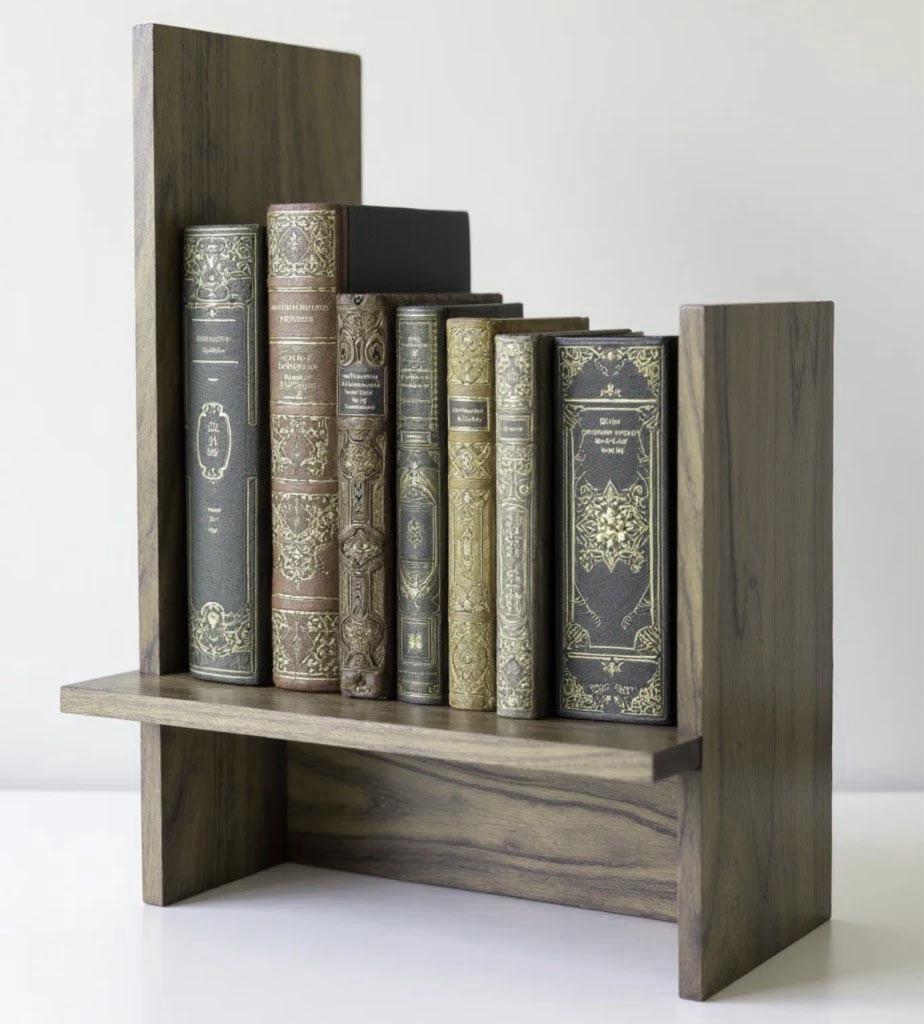 Полка книжная настольная из дерева Курамо Палисандр (КПА-038702)