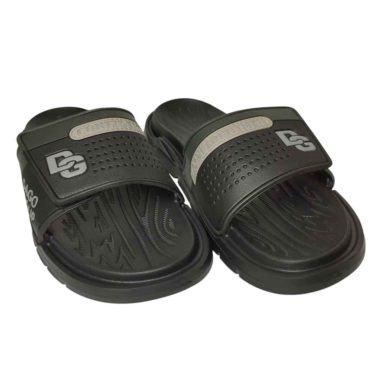 Шлепанцы мужские Dago на липучке р. 41 26,5 см Черный (33341672)