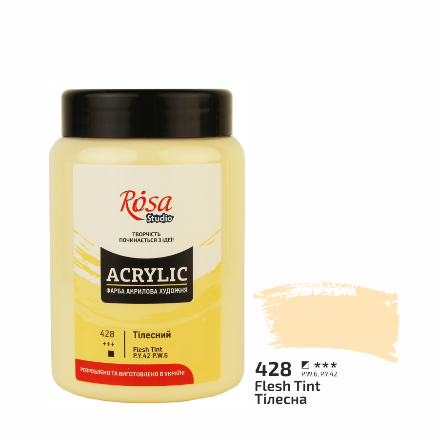 Акриловая краска ROSA Studio 322419428 6 шт. 400 мл Телесный/428 (4823098513681) Акриловая краска ROSA Studio 322419428 6 шт. 400 мл Телесный/428 (4823098513681)
