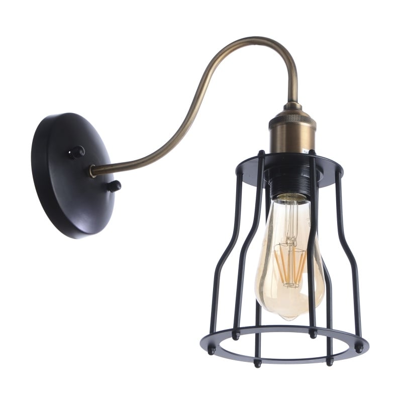 Бра Brille BL-278W/1 Е27 BK (22-254)