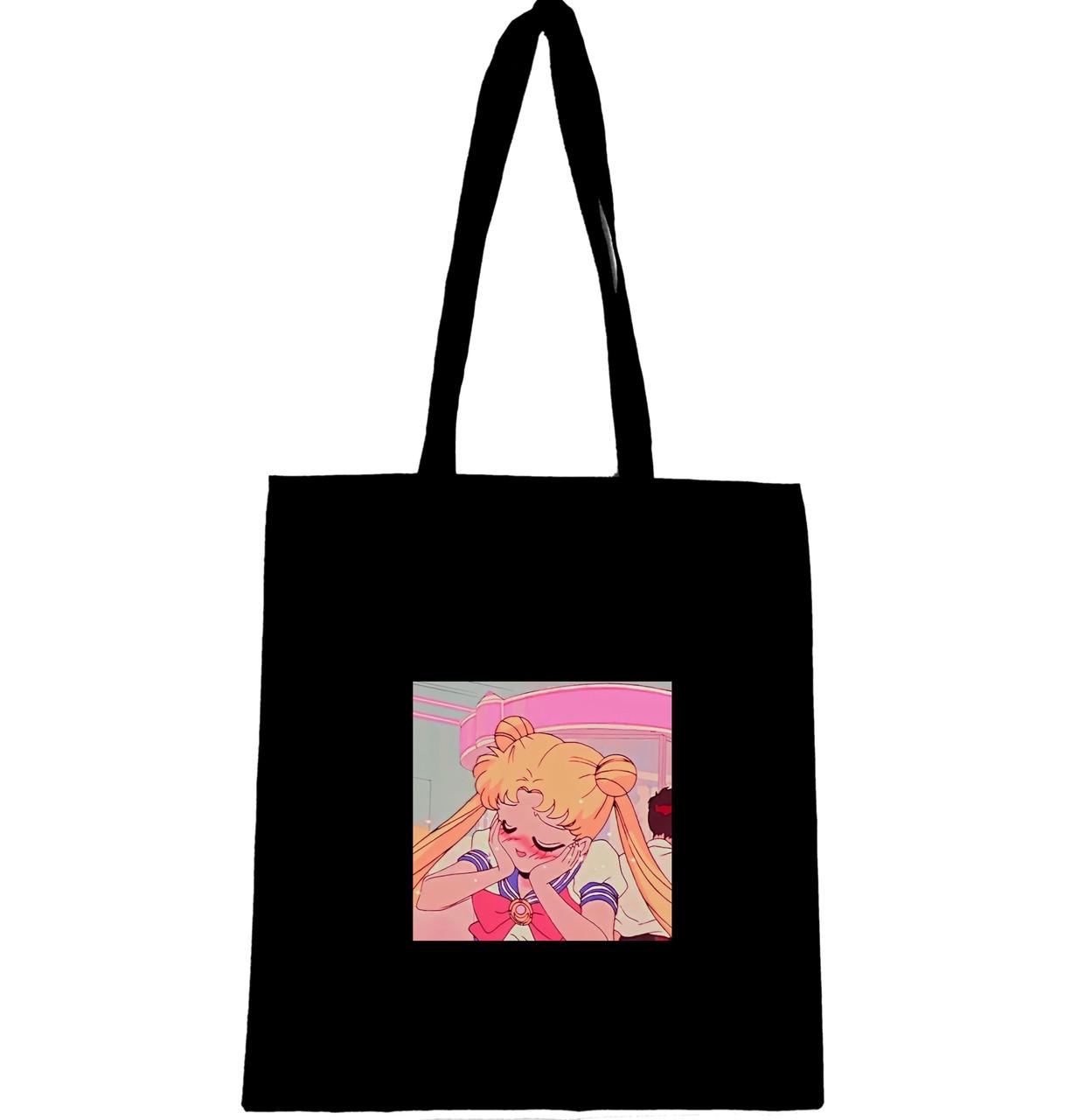 Еко-сумка з принтом котик Сейлор Мун (689)