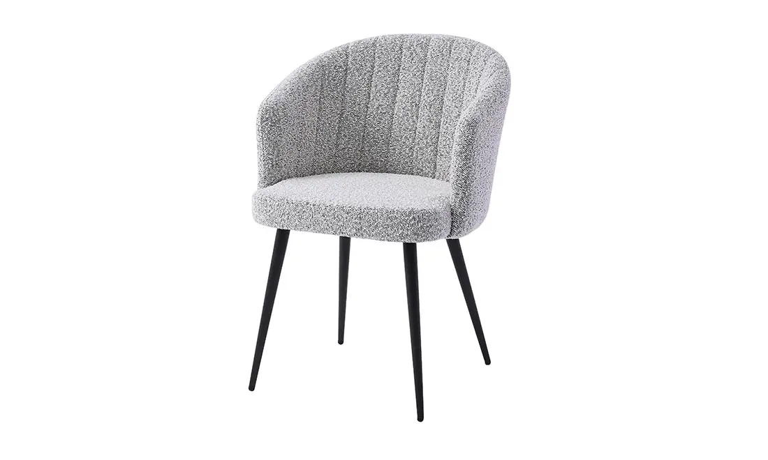 Стілець Ліон метал сидіння тканина рогожка 600x580x810 мм Сірий