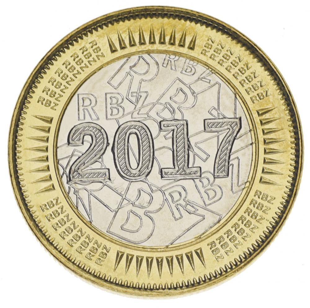 Коллекционная монета Зимбабве 1 доллар 2017 Биметалл UNC (М14590)