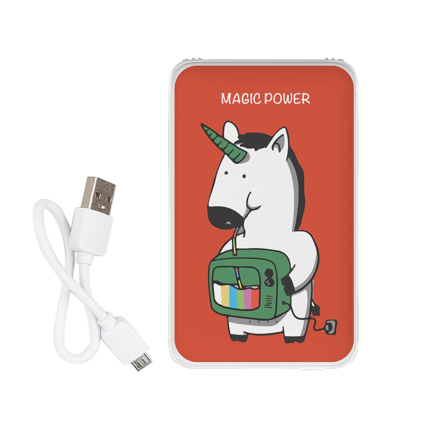 Повербанк с принтом Единорог 5000 mAh