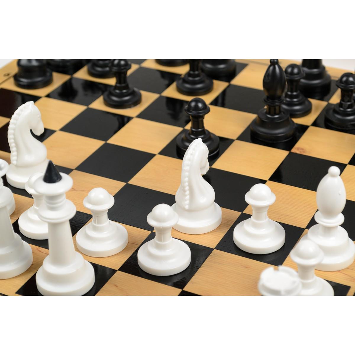 Деревянные шахматы без фигур. Доска шахматная 31 х 31 см