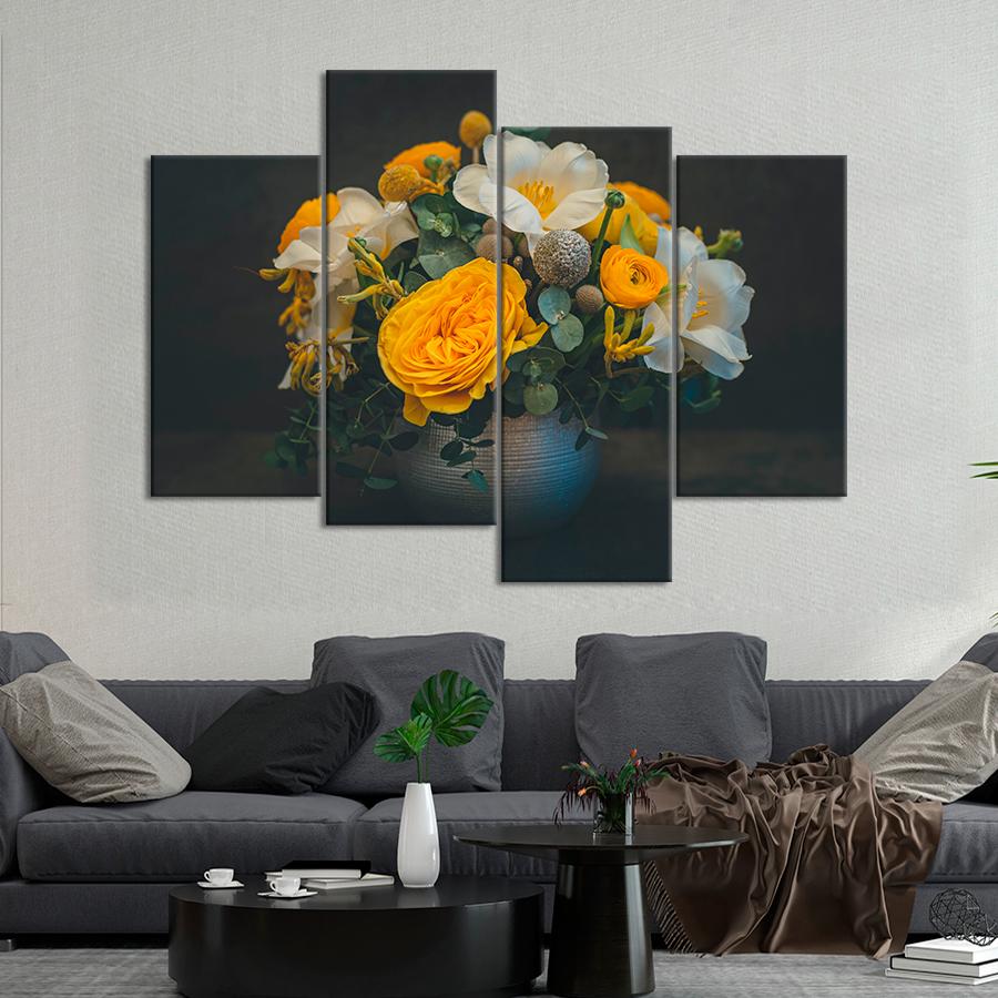 Картина цветы и растения Букет летних цветов 149x106 см (A996-4)