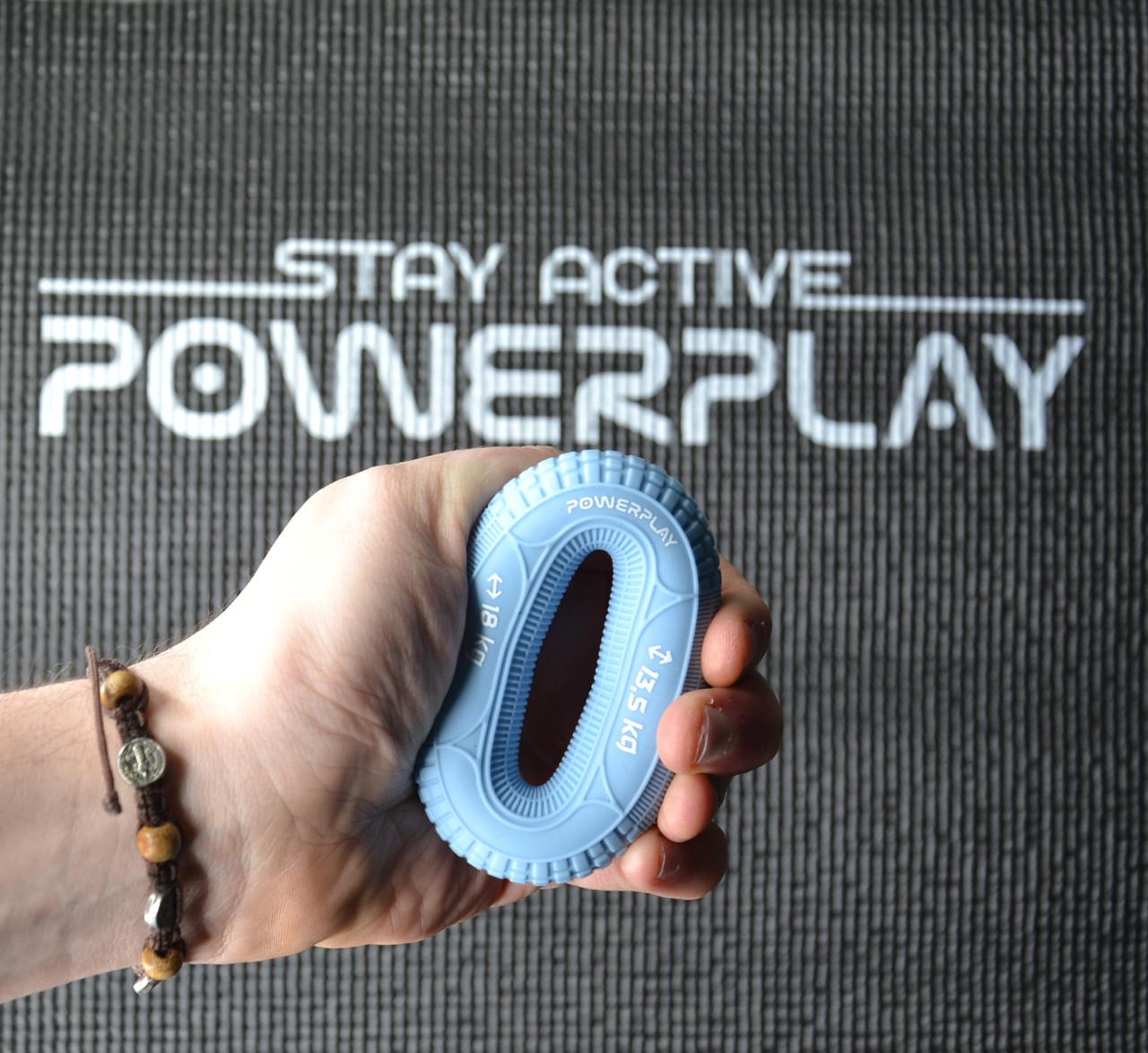 Еспандер кистьовий силіконовий PowerPlay PP-4330 Hand Grip Loops Light 13,5-18 кг Блакитний (A-012890) - фото 8