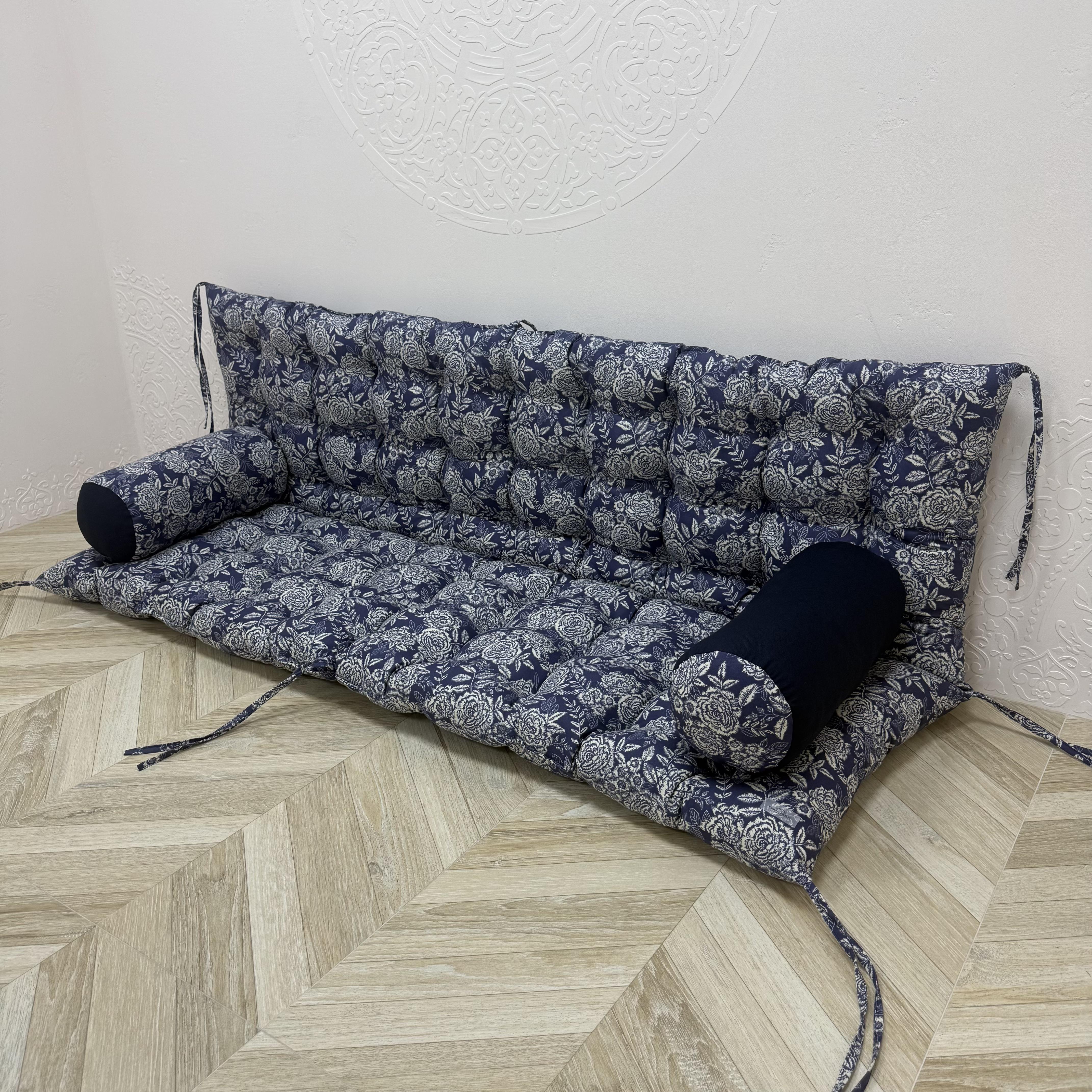 Подушка Comfort Home Provence на поддоны/качели/каркасы/садовая мебель с валиками панама 100х50х50 см