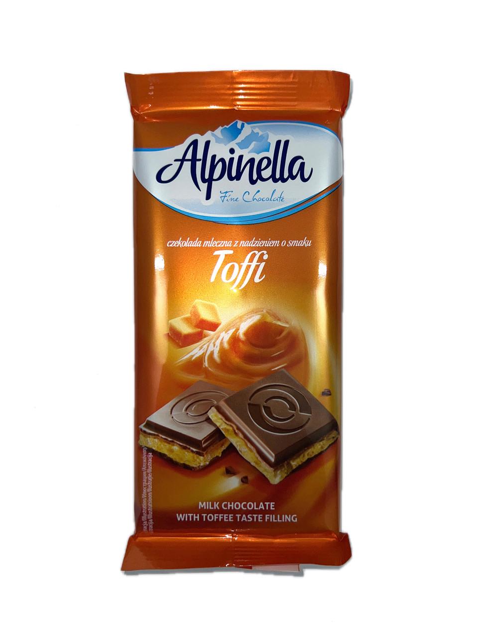 Шоколад Alpinella молочный с ириской 100 г