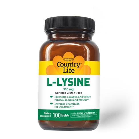 Аминокислота Country Life L-Lysine 500 мг 100 таб. (9523)