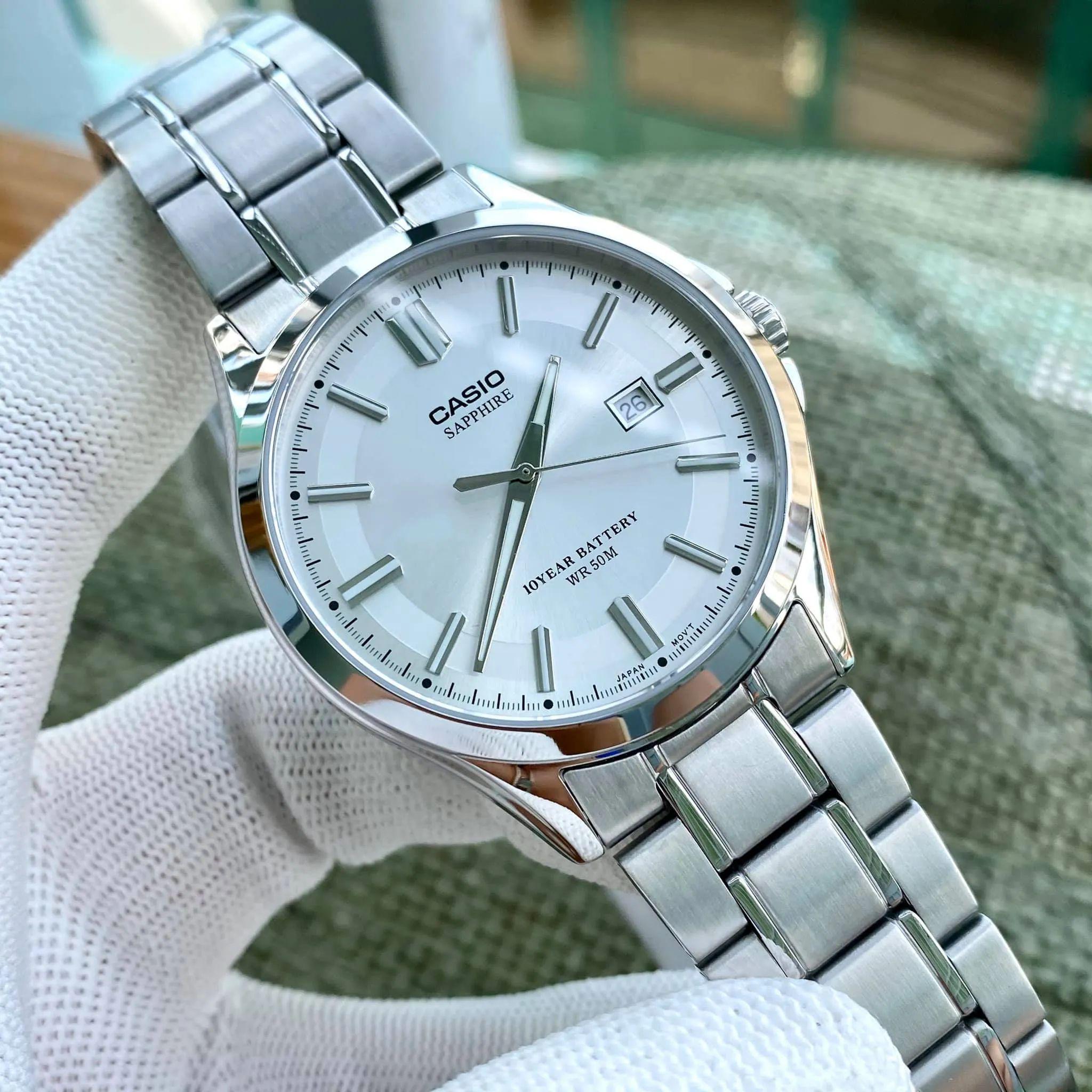 Наручные часы мужские Casio MTS-100D-7AVDF сапфировое стекло d 42 мм - фото 5