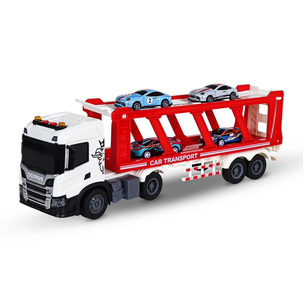 Набор игровых серий Large Truck Автоперевозчик Scania 4 машинки свет звук