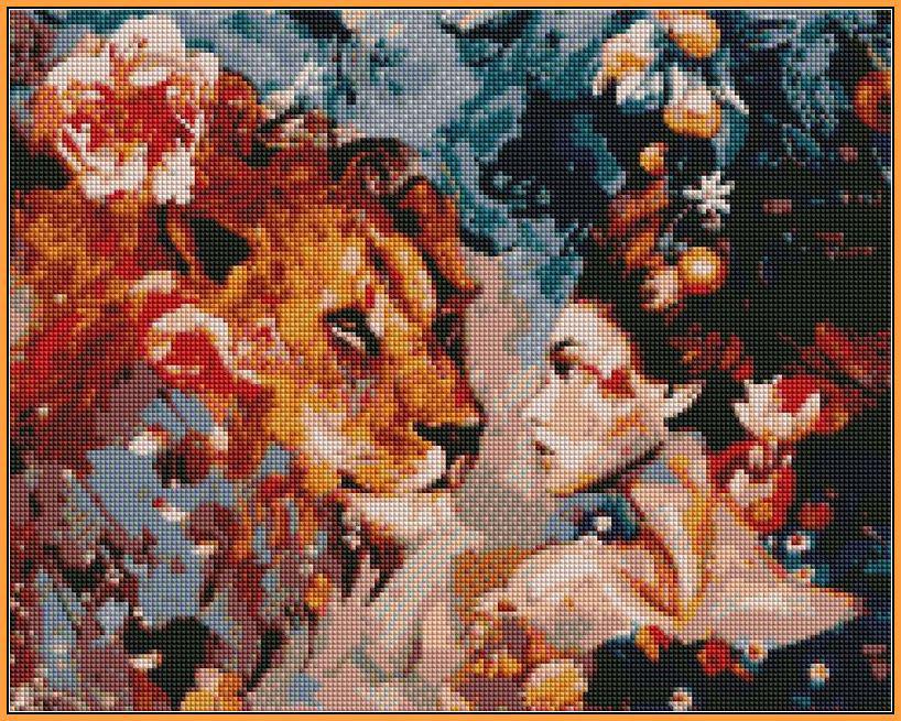 Алмазная мозаика Babylon Ее лев 40x50 см (ST965)