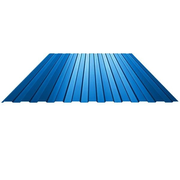 Профнастил стеновой KLEVERSTEEL ПС-8 1210х2000 мм 0,40 мм RAL 5005 Синий глянец (80405005)