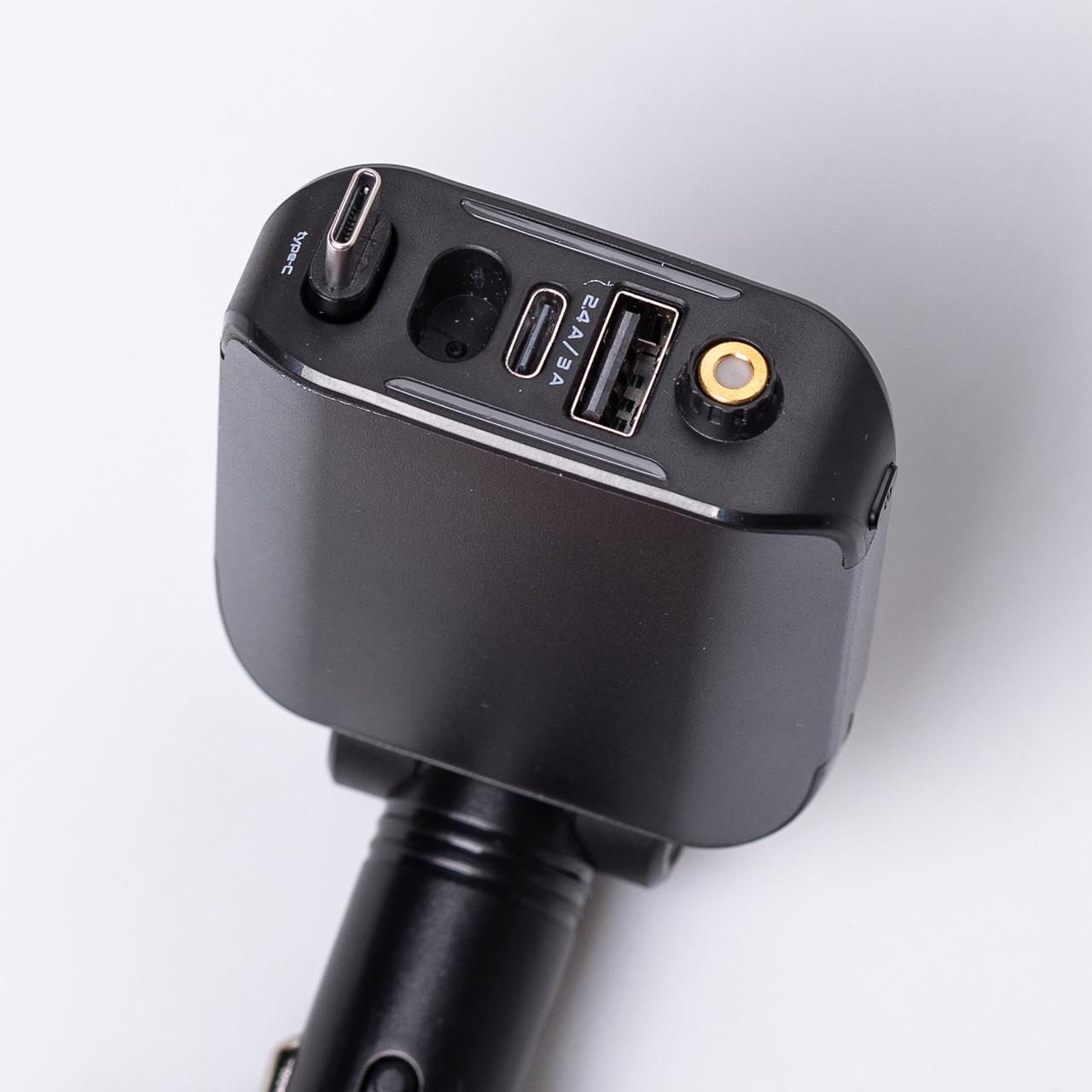 Зарядний пристрій автомобільний LED-проекція зі швидкою зарядкою та висувним кабелем Type-C (6837) Зарядний пристрій автомобільний LED-проекція зі швидкою зарядкою та висувним кабелем Type-C (6837)