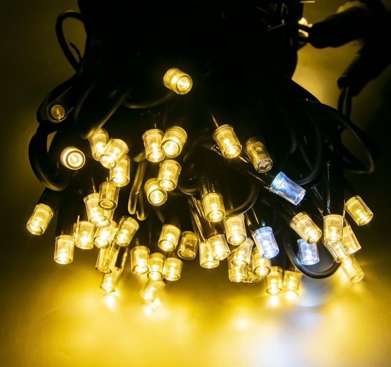 Гирлянда новогодняя RD-7059 100 LED провод Черный теплый