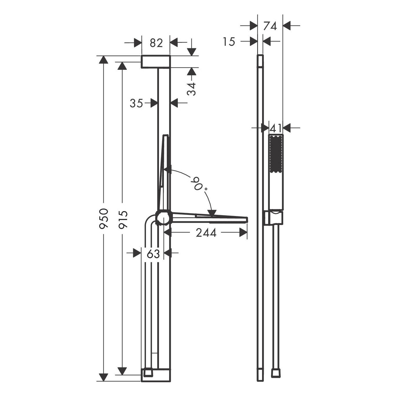 Душовий комплект із штангою Hansgrohe Pulsify E EcoSmart+ 24381700 Білий (213423) - фото 2