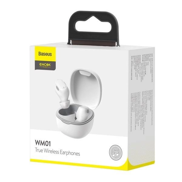 Навушники бездротові Baseus Encok True Wireless Earphones WM01 TWS Bluetooth White (401240421) - фото 10