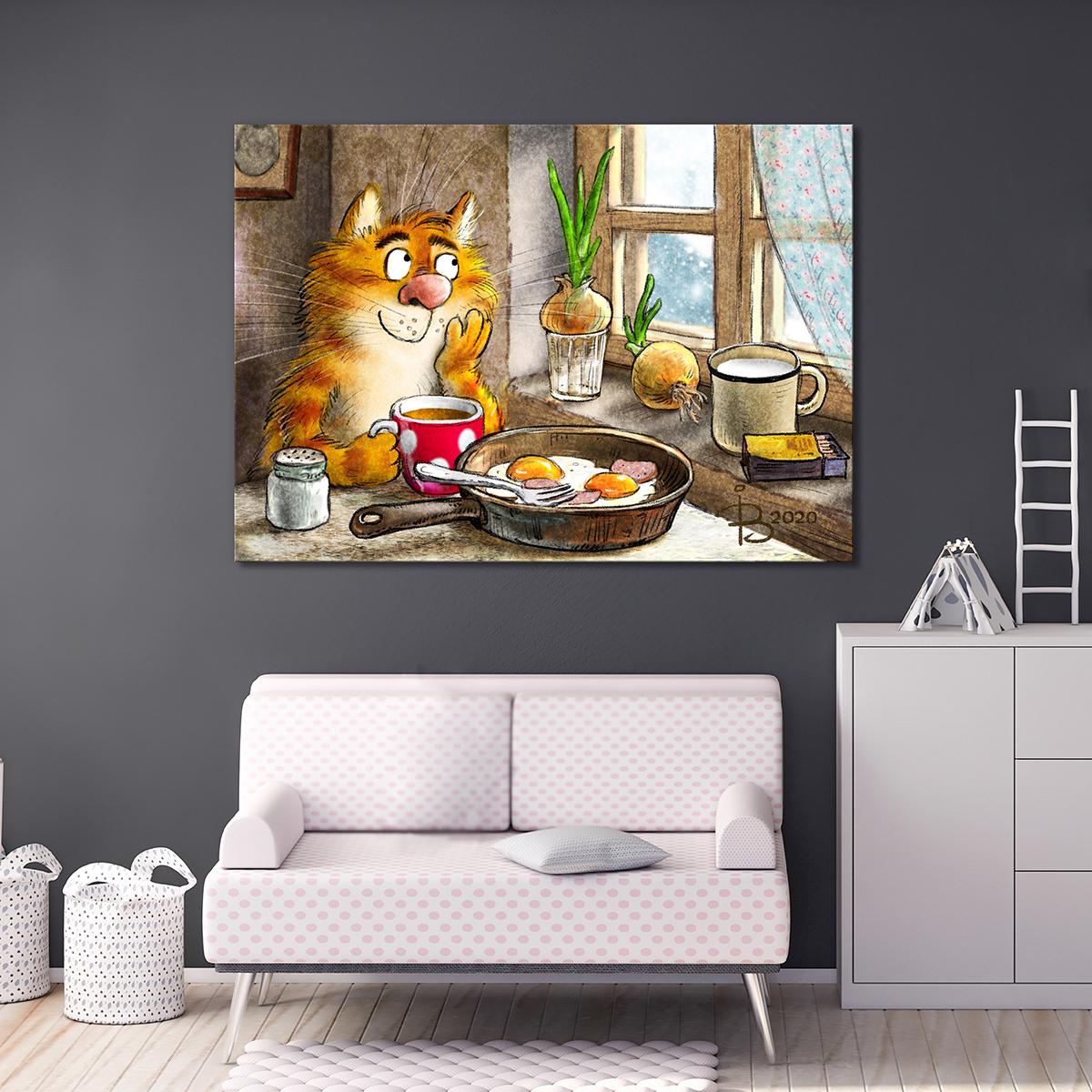 Модульная картина Завтрак 1 модуль 30х45 см