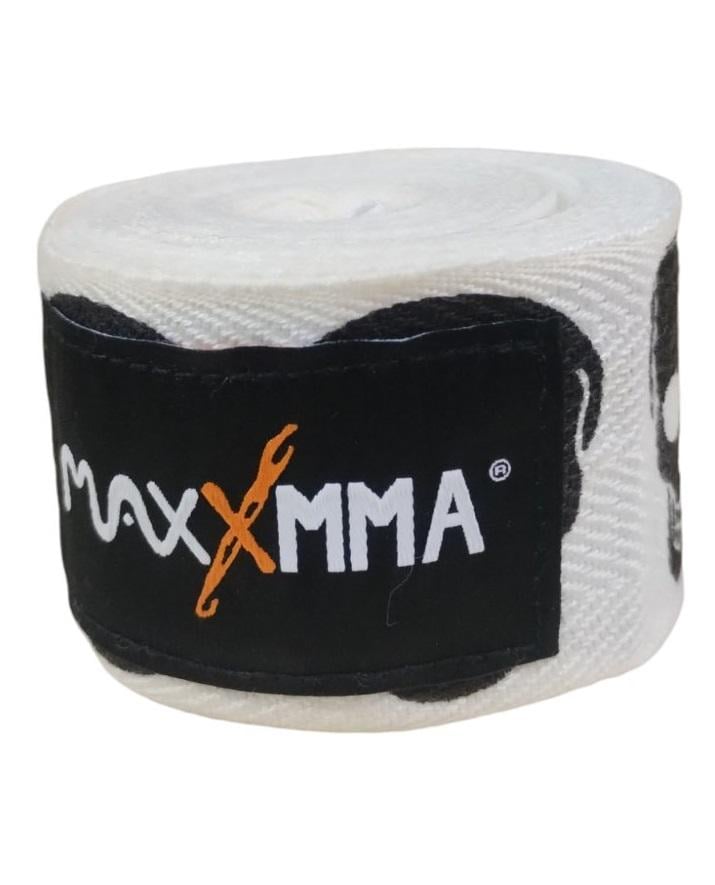 Бинты боксерские Maxxmma WR05-120 бамбук с принтом Череп 3 м пара Черный/Белый (WR05-120)