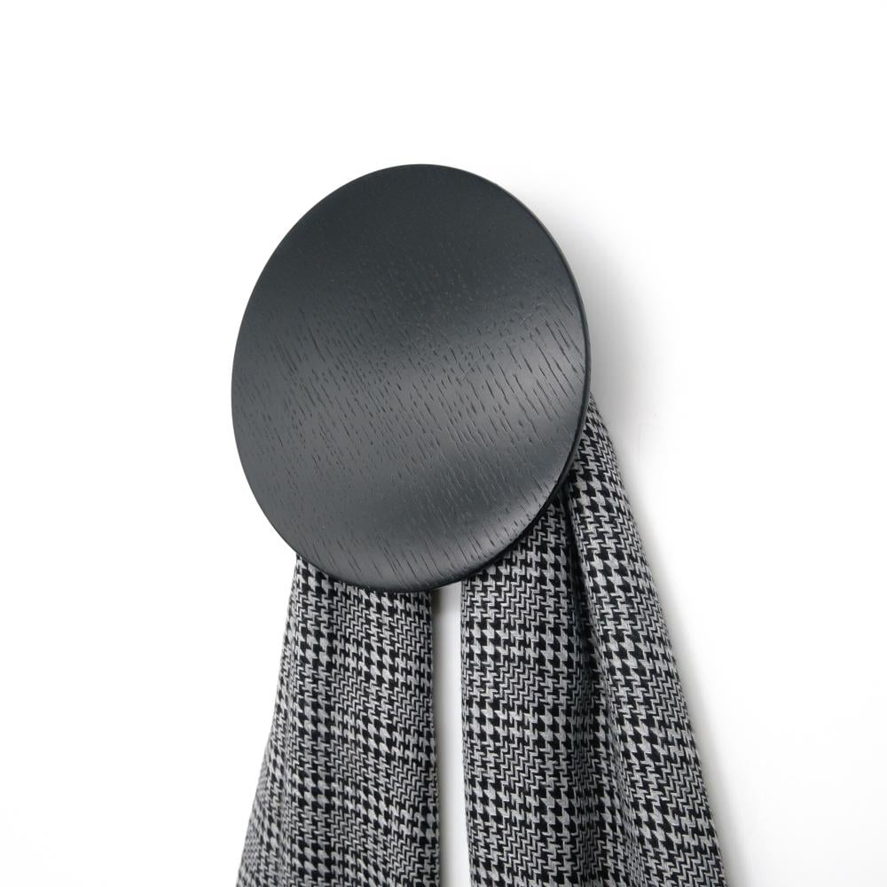 Крючок деревянный мебельный для одежды ø150 мм 1 шт. Черный (48909) - фото 7