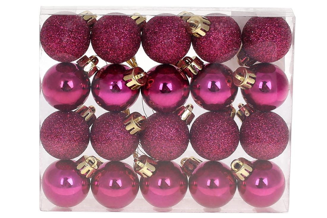 Набір пластикових ялинкових куль Bonadi 3 см 20 шт. Магнолія (147-507)