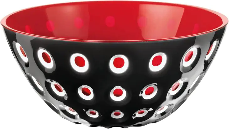 Салатник Guzzini Le Murrine пластиковый 20 см Черный с красным (169-135-279420146)