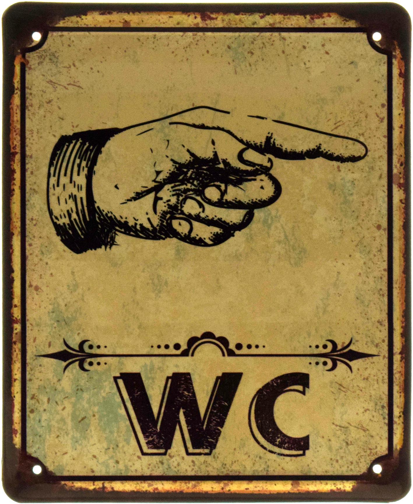 Табличка металева "WC" Праворуч 18x22 см (ms-103610) Табличка металева "WC" Праворуч 18x22 см (ms-103610)