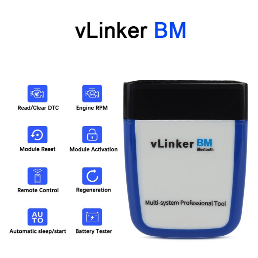 Сканер диагностический Vgate VLinker BM OBD2 Bluetooth 3.0 для Android/Windows (1565482905) - фото 6