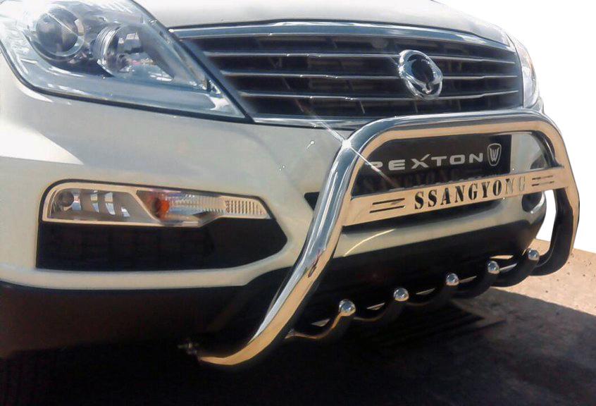 Кенгурятник WT004 CAN для SsangYong Rexton I 2001-2017 гг. нержавеющая сталь Хром Кенгурятник WT004 CAN для SsangYong Rexton I 2001-2017 гг. нержавеющая сталь Хром