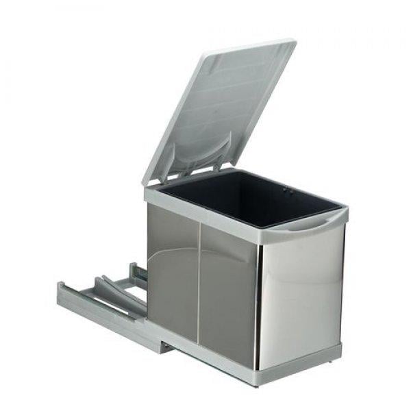 Мусорное ведро Pelikan Toty встроенное на выдвижном механизме 16 л (21700-VMVK О)