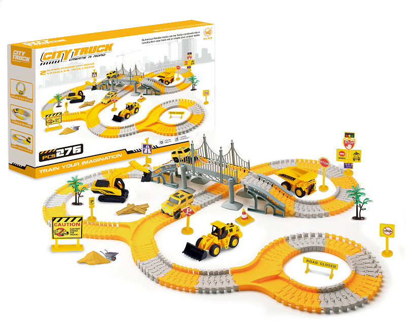 Автотрек дитячий City ​​Truck на 276 деталей/гнучкий трек і машинки (2036)
