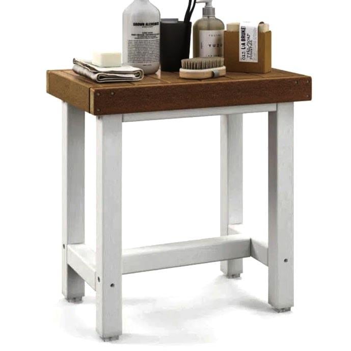 Табурет для ванной из дерева Ларден Зефир/Терракот (ТВН-00952032)