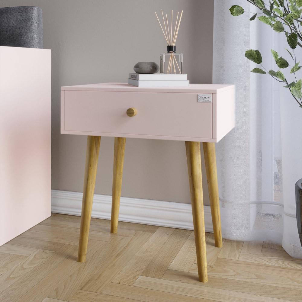 Тумба прикроватная Lion Хьюге-4 Розовый (Lion-041025)