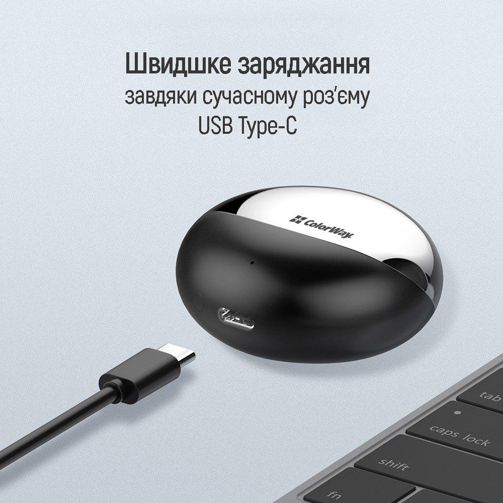 Навушники СolorWay TWS-3 Earbuds Black (CW-TWS3BK) - фото 9