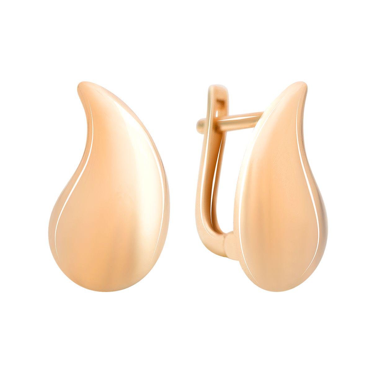 Золотые серьги без камней 4,22 г (76348)