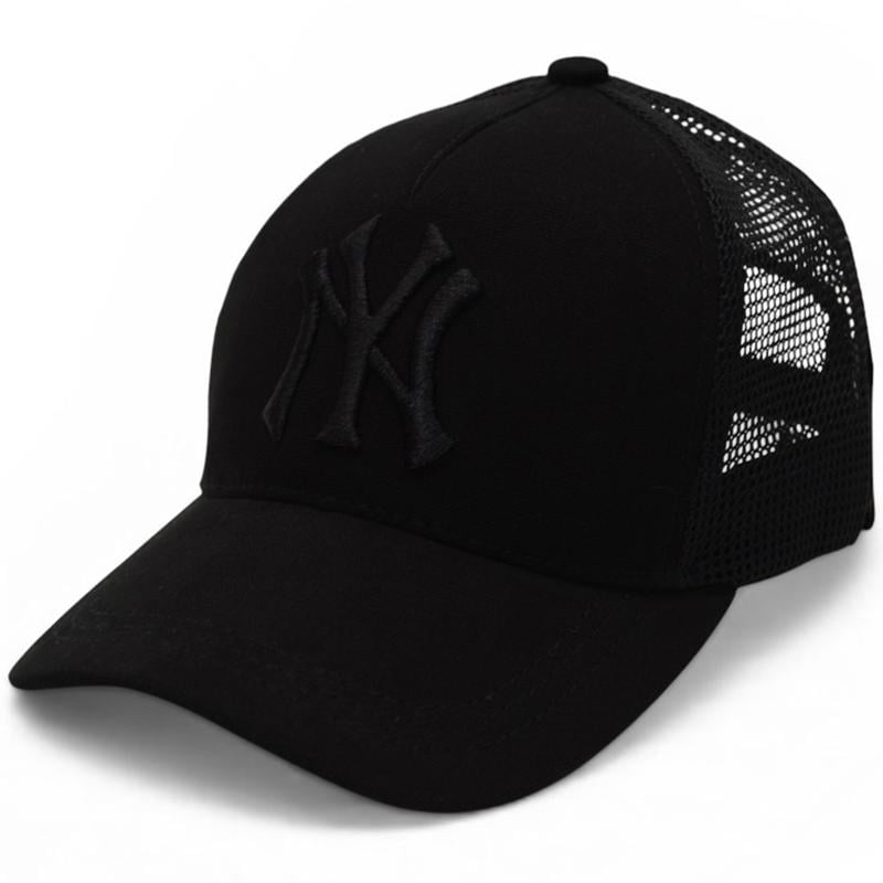 Бейсболка с сеткой unisex из хлопка New York BTH20875 L/57-58 см Черный (56201)